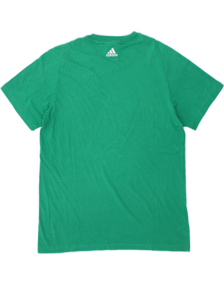 ADIDAS Mens Graphic T-Shirt Top Medium Green Vintage Adidas and Second-Hand Adidas from Messina Hembry 