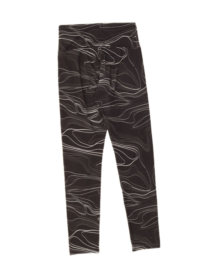 Puma kvinders abstrakt mønster Leggings UK 8 Small Black Geometric