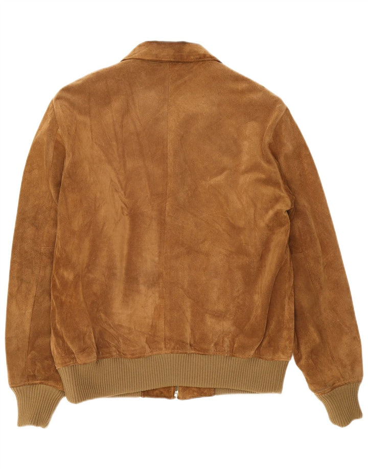 Sisley Herre Ruskind Bomber Jacket UK 36 Lille Brun