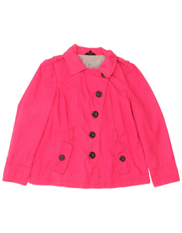Marks & Spencer Womens Pea Coat UK 16 Large Pink Bomuld