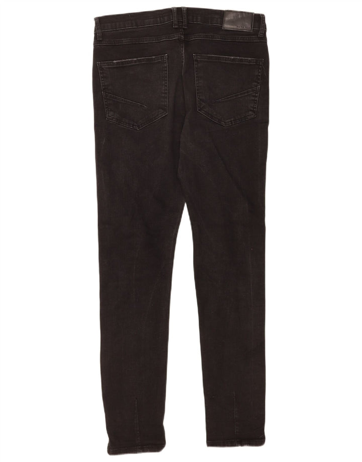 Zara Herre Distressed Skinny Jeans EU 40 Medium W31 L29 Sort