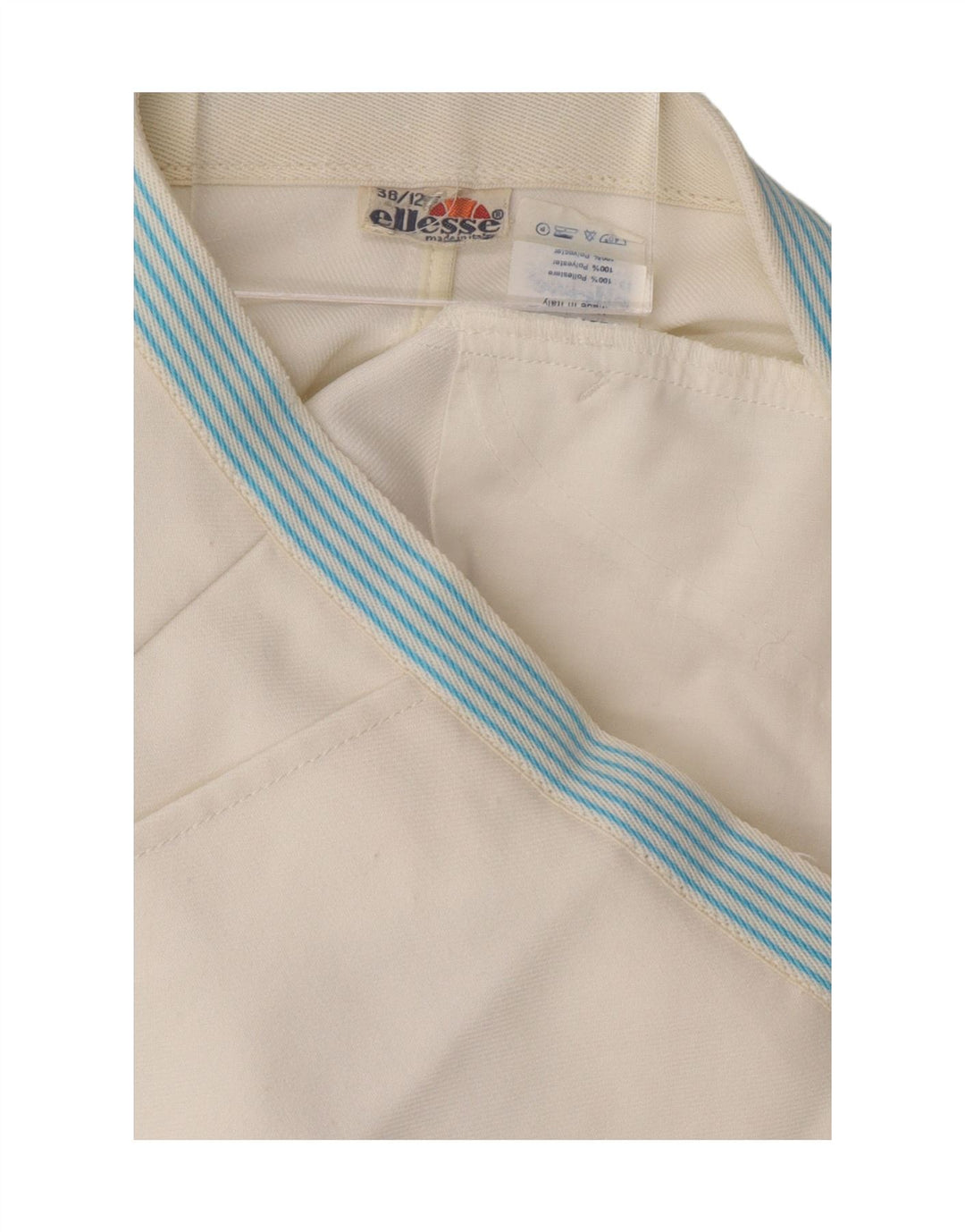 ELLESSE Womens Chino Shorts IT 38 XS W28 White Polyester Vintage Ellesse and Second-Hand Ellesse from Messina Hembry 