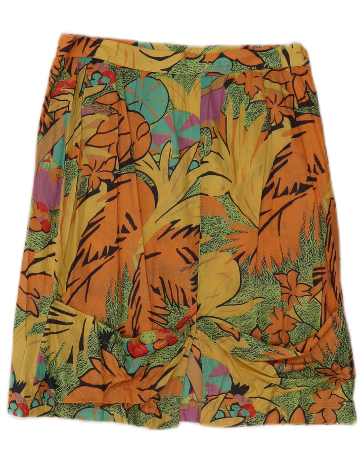 VINTAGE A-line nederdel til kvinder W26 Lille flerfarvet blomster