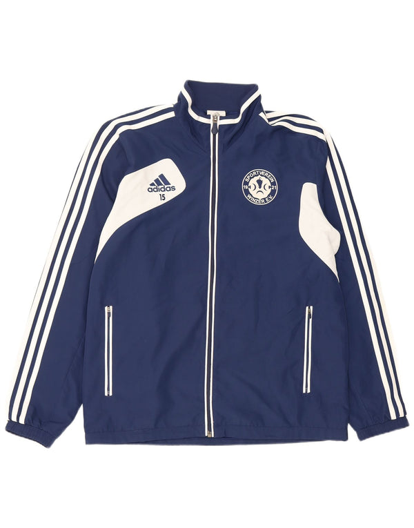 Adidas Træningsdragt til mænd Topjakke UK 40/42 Medium Navy Blue Colourblock