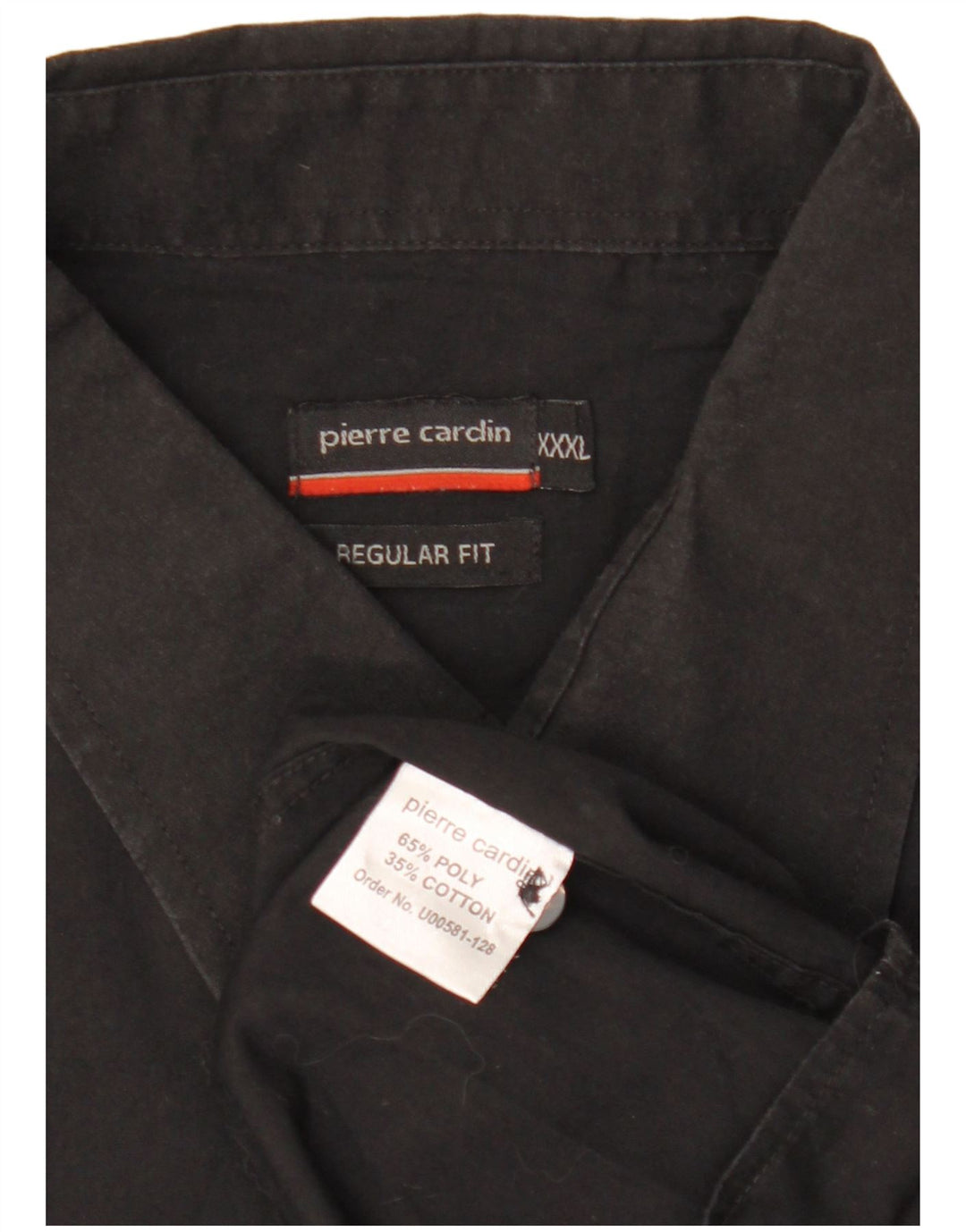 Pierre Cardin Herre kortærmet Regular Fit skjorte 3XL sort polyester
