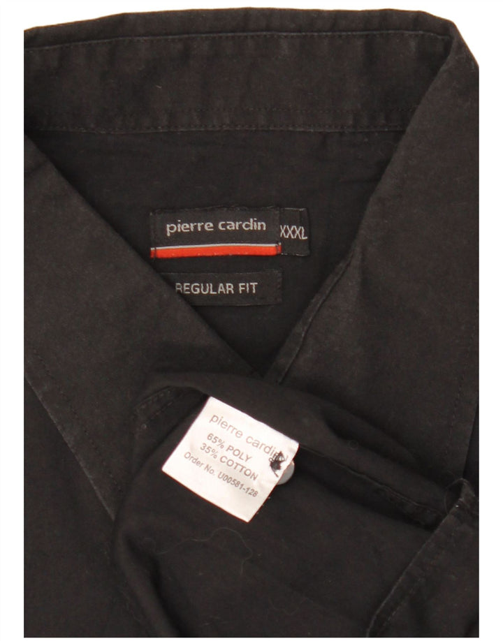 Pierre Cardin Herre kortærmet Regular Fit skjorte 3XL sort polyester