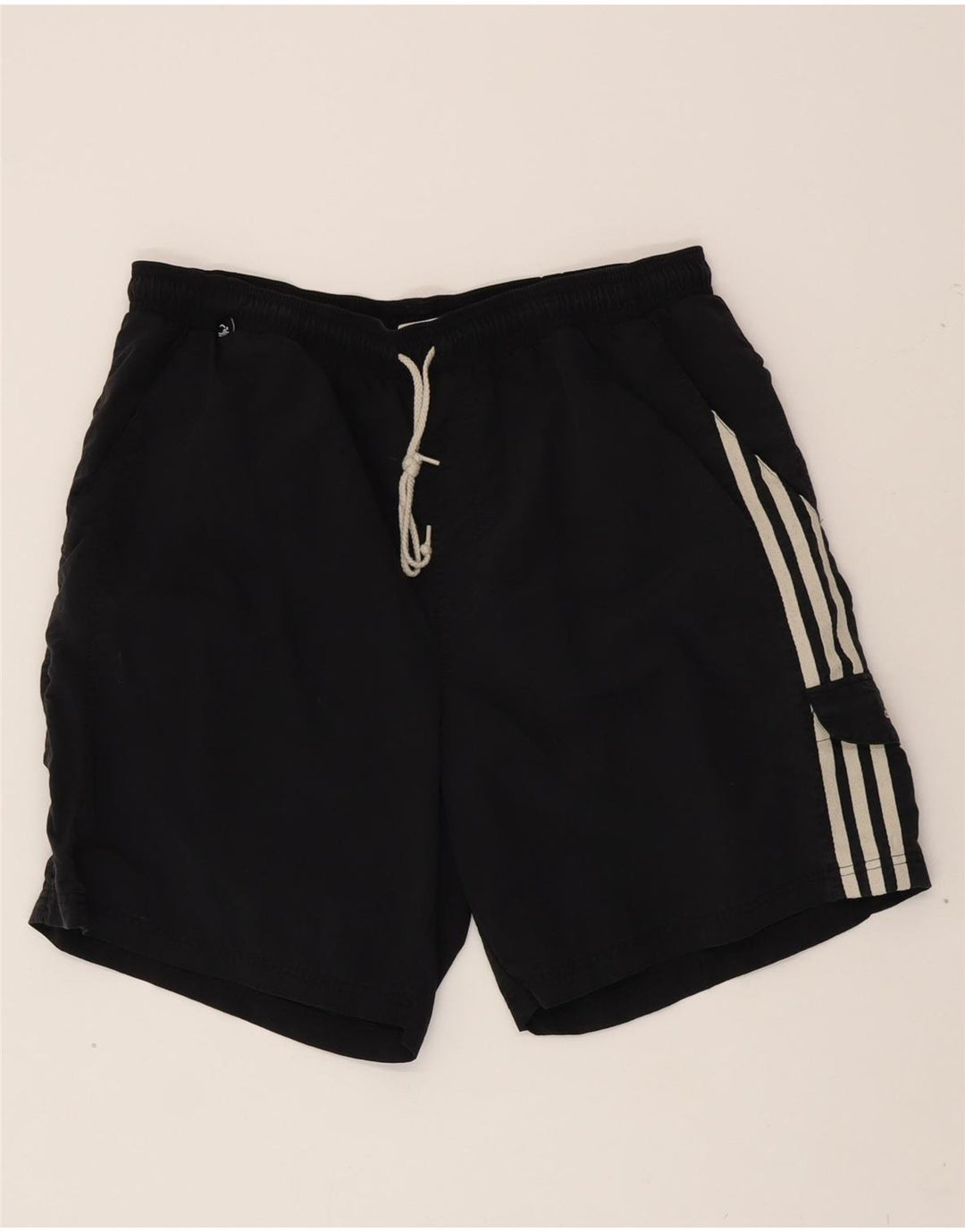ADIDAS Mens Sport Shorts Large  Black Vintage Adidas and Second-Hand Adidas from Messina Hembry 