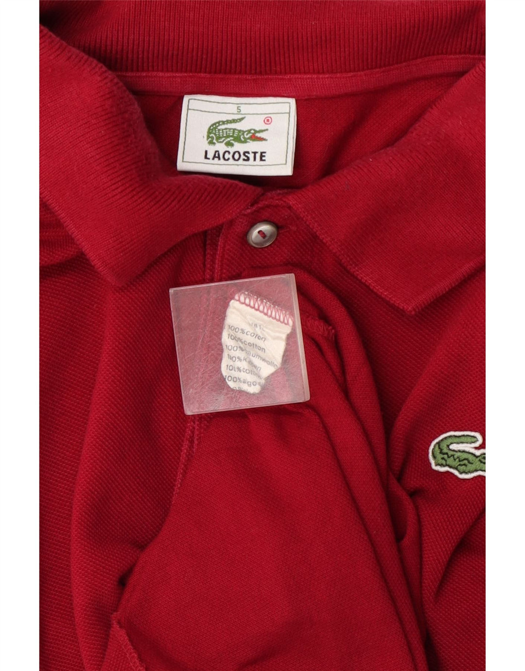 Lacoste herre poloskjorte str. 5 Large Bourgogne bomuld