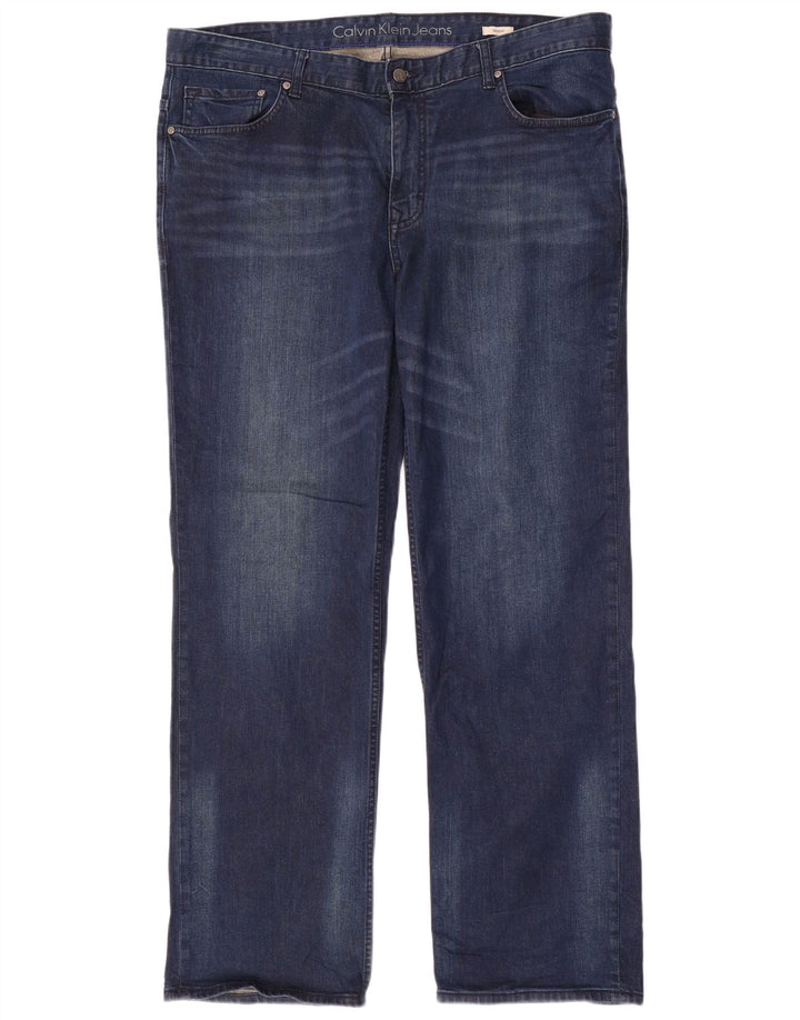 Calvin Klein Straight Jeans til mænd W38 L32 Marineblå