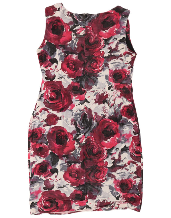 Phase Eight Womens Sheath Dress UK 18 XL Burgundy Floral Viscose