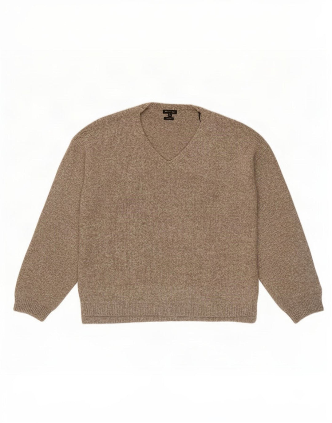 Massimo Dutti Herre V-hals sweater Medium Beige Polyamid