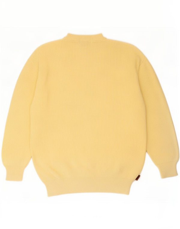 Fila Herre Crew Neck Jumper Sweater IT 50 Medium Gul Bomuld