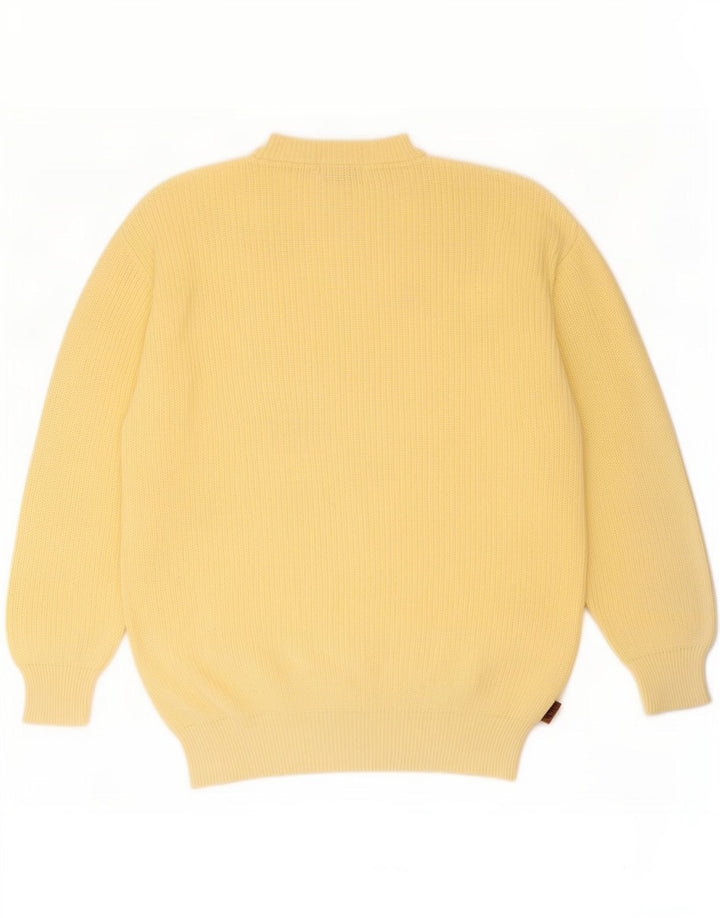 Fila Herre Crew Neck Jumper Sweater IT 50 Medium Gul Bomuld