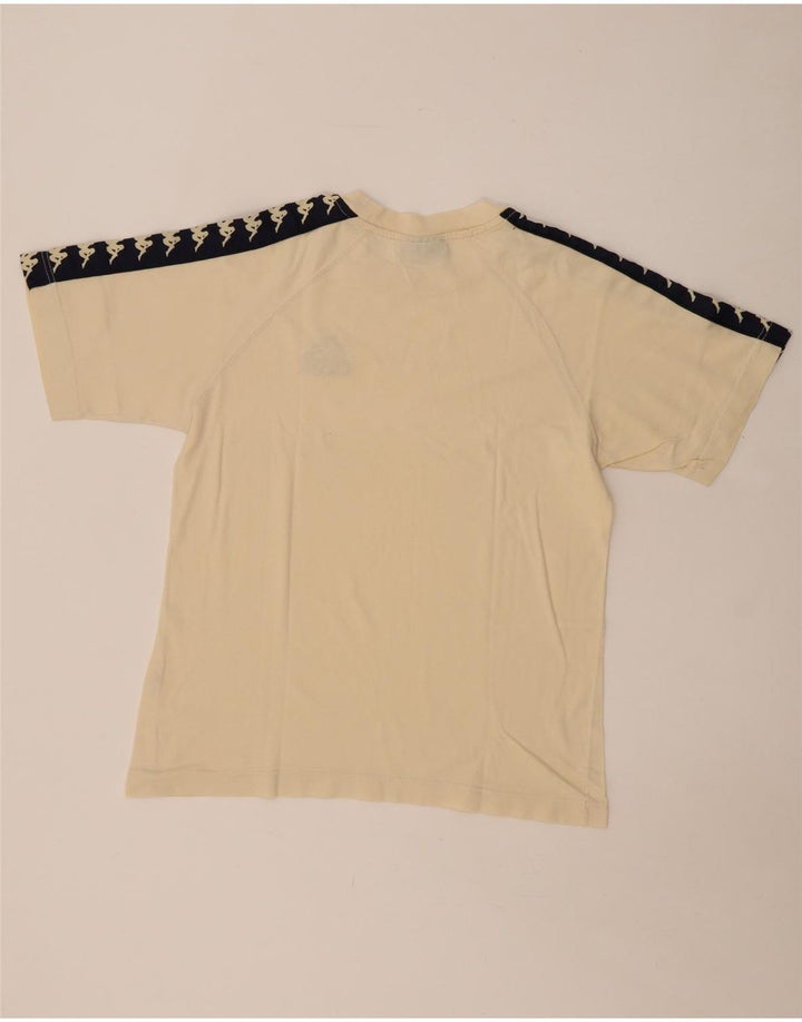 KAPPA Herre grafisk T-shirt Top Lille Beige Colourblock Bomuld