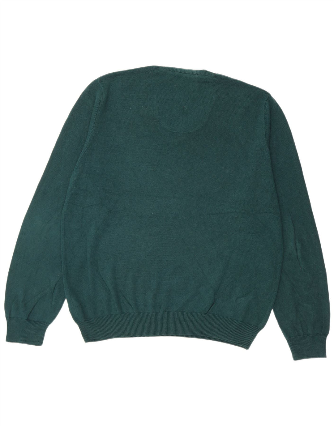 Marks & Spencer Herre Regular Fit V-hals sweater Stor grøn bomuld