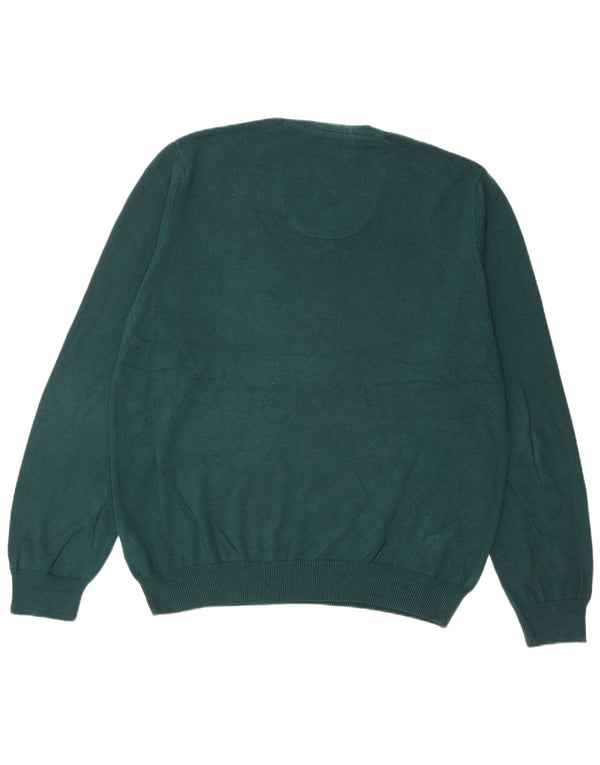 Marks & Spencer Herre Regular Fit V-hals sweater Stor grøn bomuld
