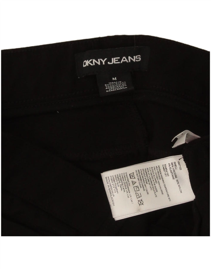 Dkny Womens Slim Casual Trousers Medium W30 L28 Black Viscose