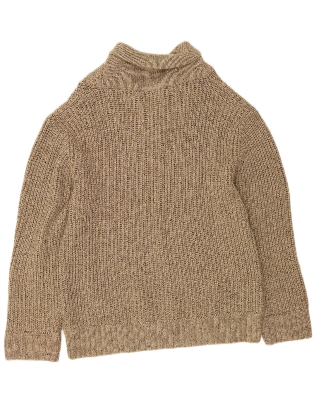 Marks & Spencer Heritage Heritage Shawl Neck Jumper Sweater Large Beige Flecked