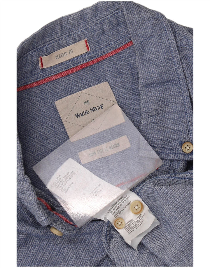 WHITE STUFF Herre Classic Fit skjorte Medium Blue Cotton