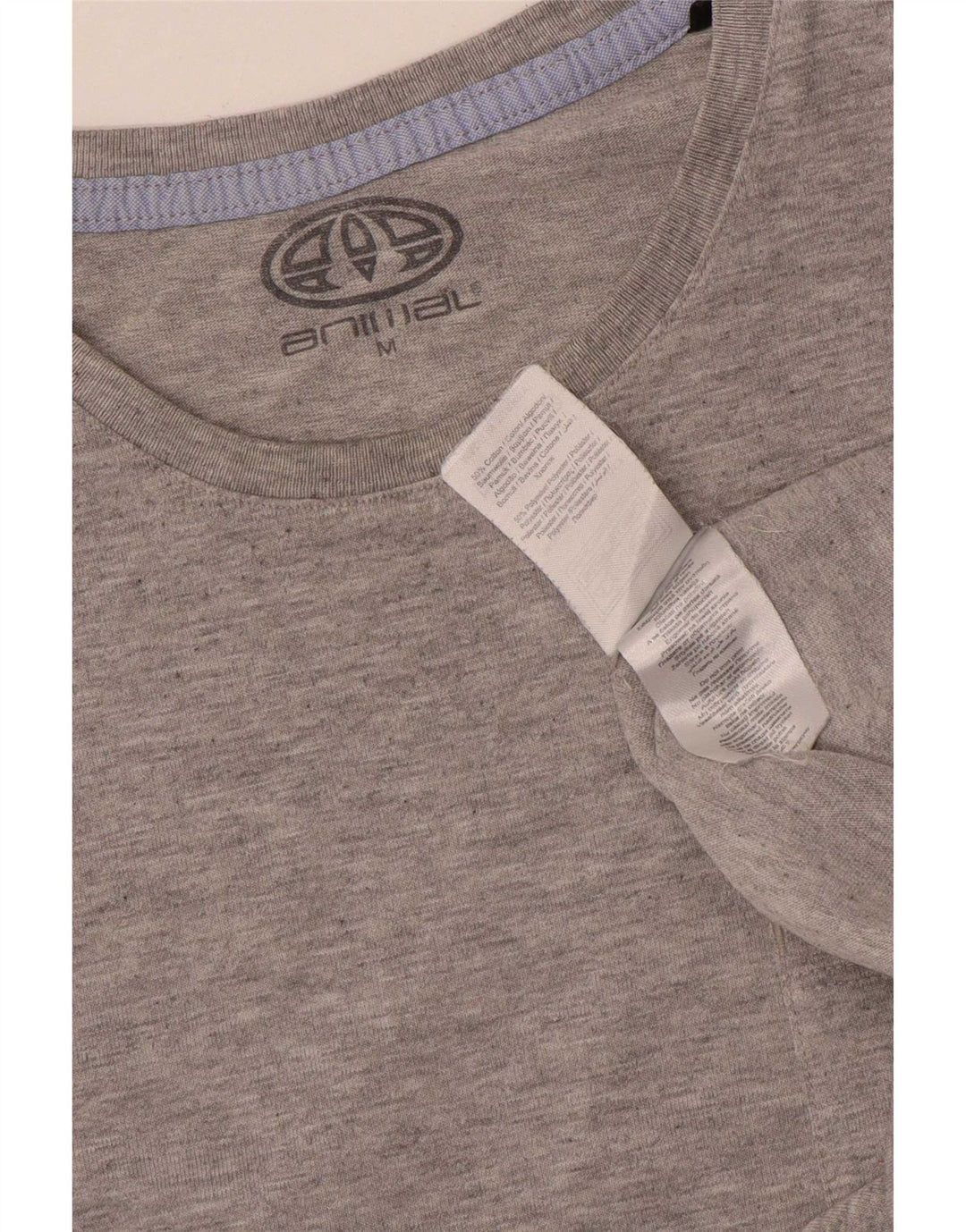 Animal Herre grafisk T-shirt top mellemgrå bomuld