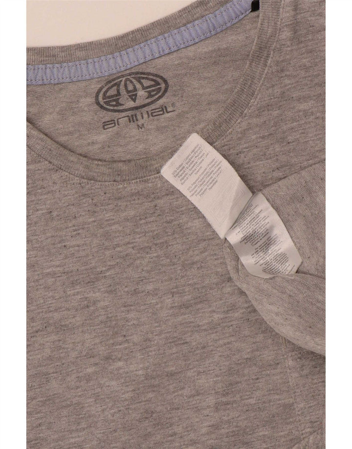 Animal Herre grafisk T-shirt top mellemgrå bomuld