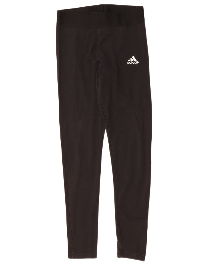 ADIDAS Dame Leggings UK 8/10 Small Black Bomuld