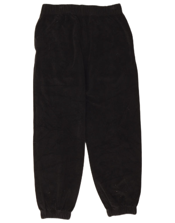 Calvin Klein Womens Velvet Tracksuit Bukser Joggers UK 12 Medium Black