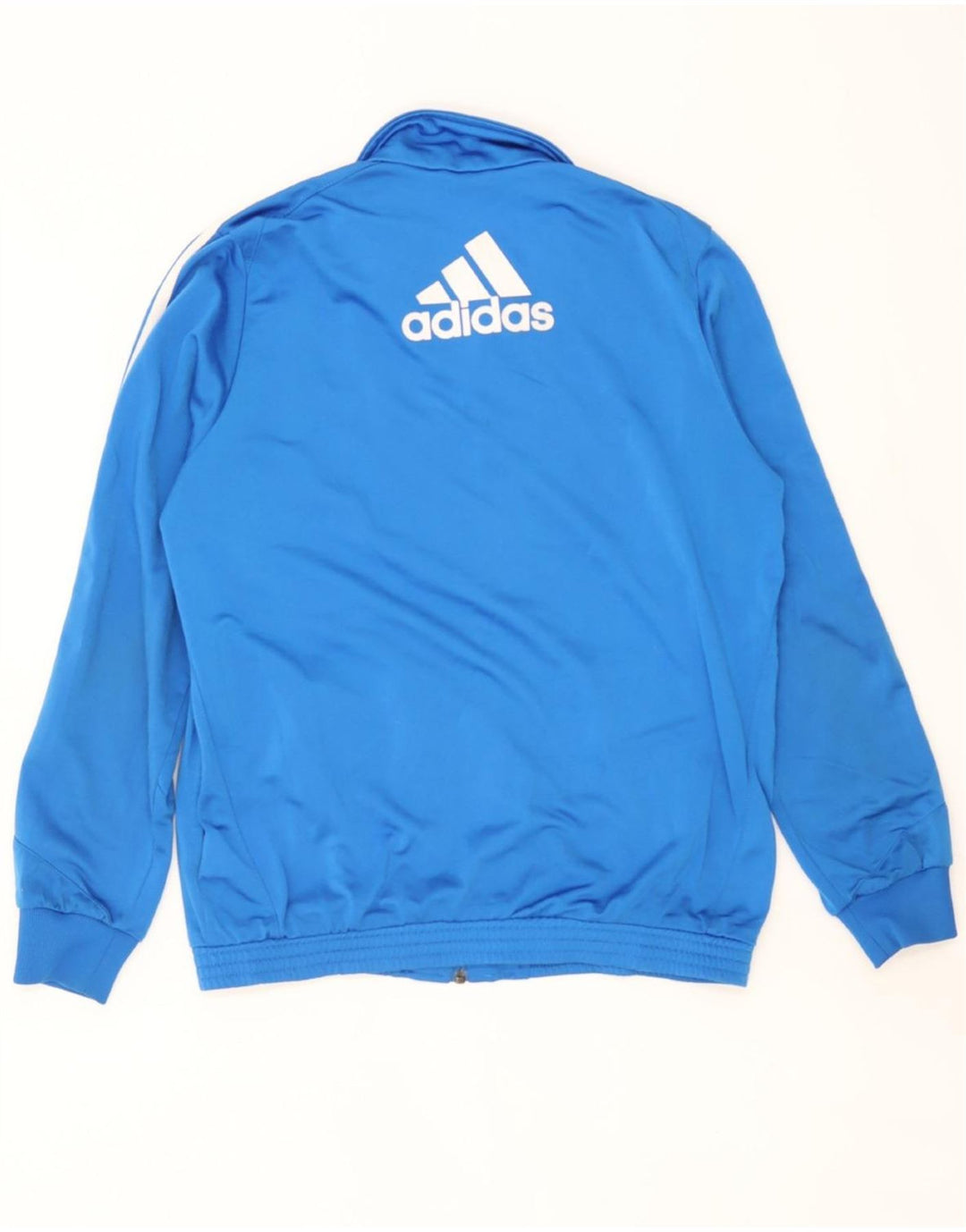 ADIDAS Womens Graphic Tracksuit Top Jacket UK 14 Medium Blue Colourblock Vintage Adidas and Second-Hand Adidas from Messina Hembry 