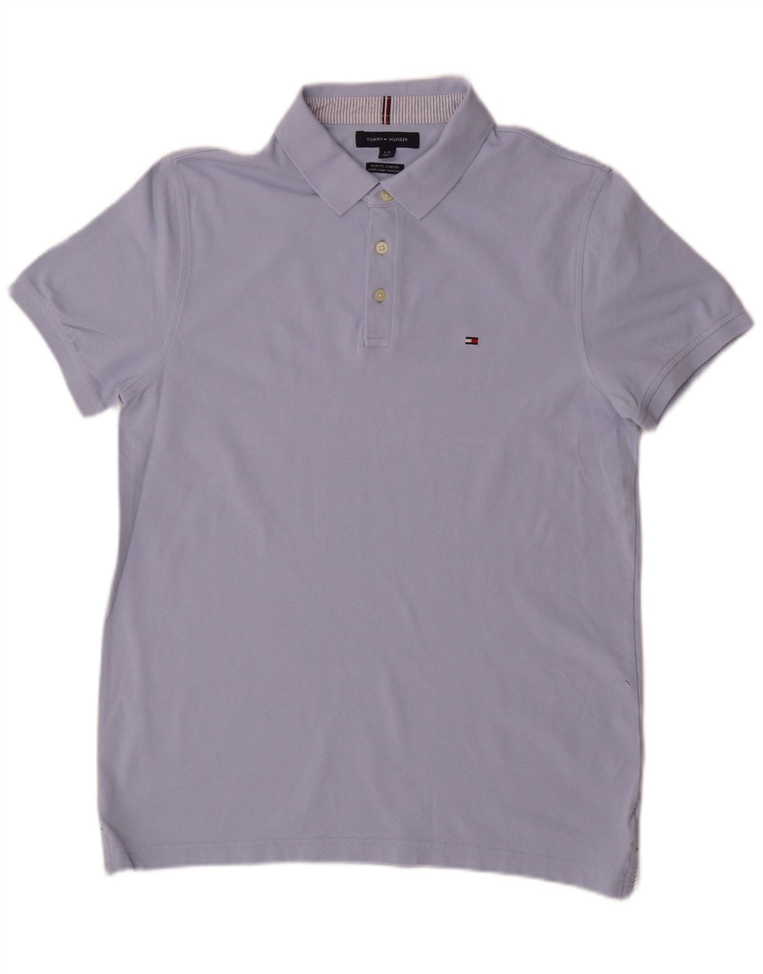 Tommy Hilfiger Herre Slim Fit Polo Shirt Stor Blå Bomuld