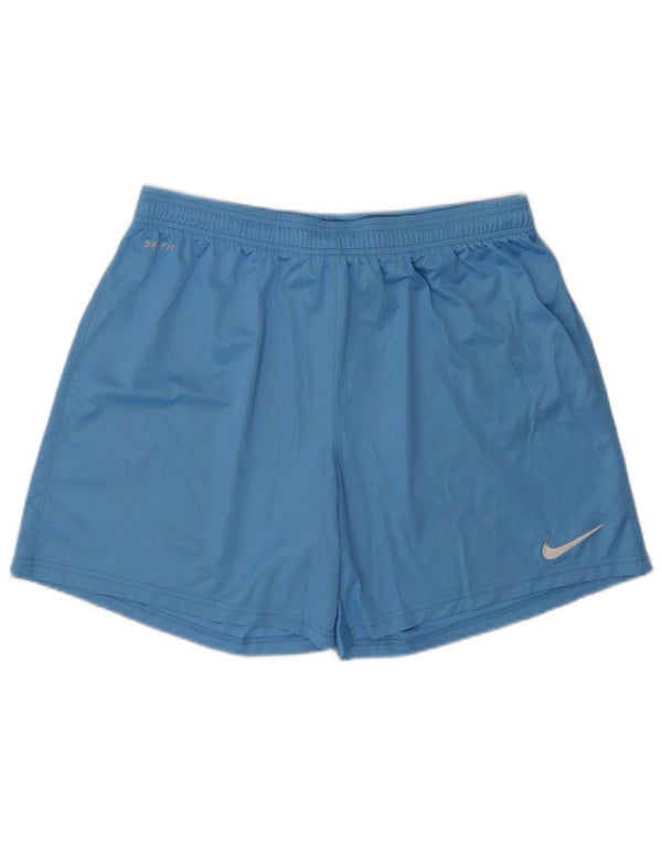 Nike Dame Dri Fit Sports Shorts UK 18 XL Blå Polyester