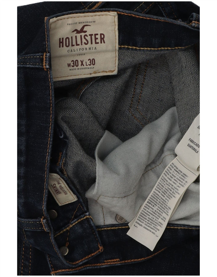 HOLLISTER Straight jeans til mænd W30 L30 Marineblå bomuld