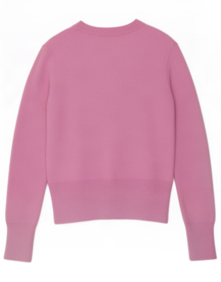 Zara Dame Cardigan Sweater UK 12 Medium Pink Polyamid