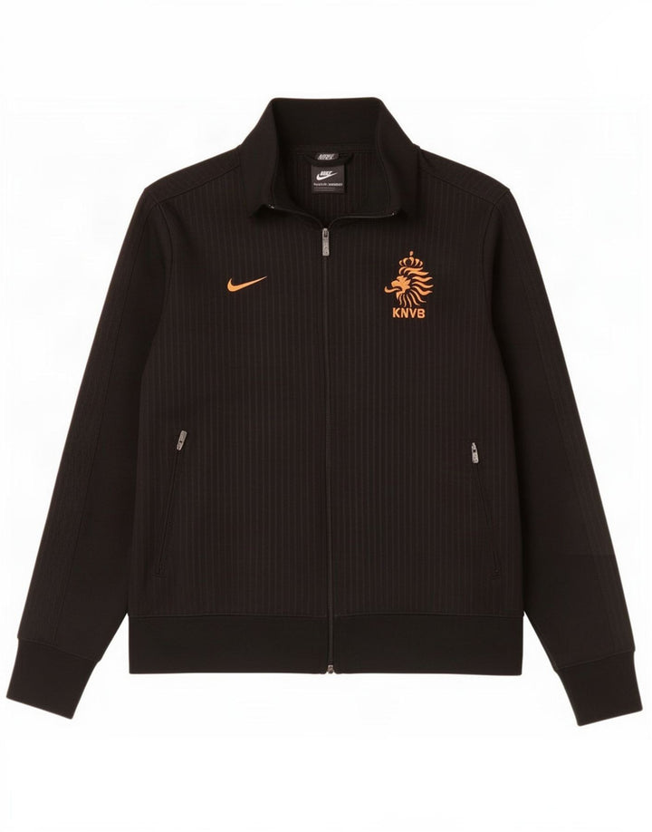 Nike Herre KNVB Grafisk træningsdragt Topjakke Stor sort nålestribet polyester