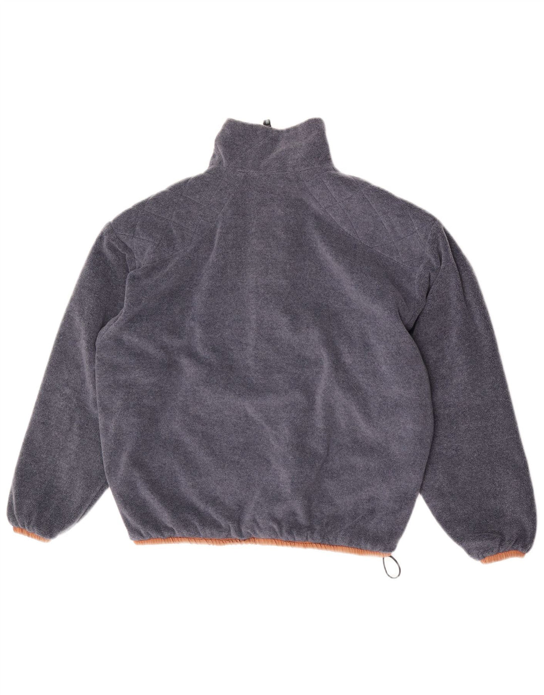 Vintage herre oversize fleece vendbar jakke lille brun polyamid