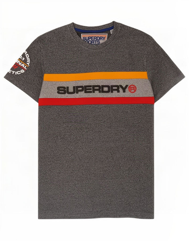 Superdry Grafisk T-shirt top til mænd, stor grå farveblok
