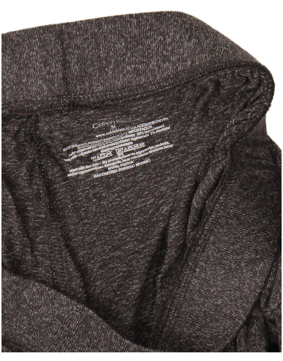 CALVIN KLEIN Grafiske sportsshorts til mænd mellemgrå flækket polyester