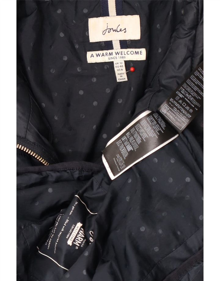 Joules Dame Polstret Jakke UK 12 Medium Navy Blue Polyester