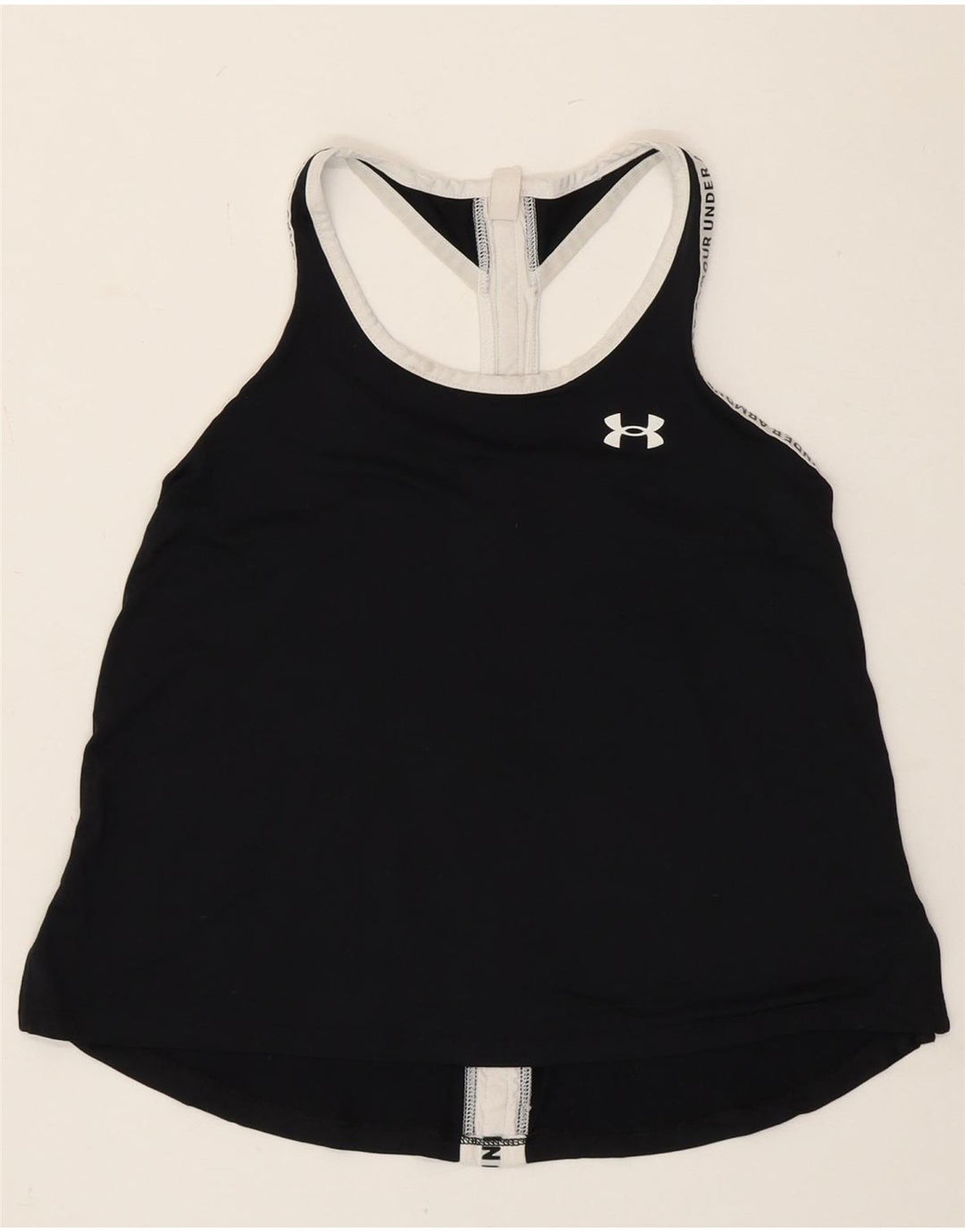 Under Armour Kvinders Grafisk Vest Top UK 12 Medium Sort Polyester
