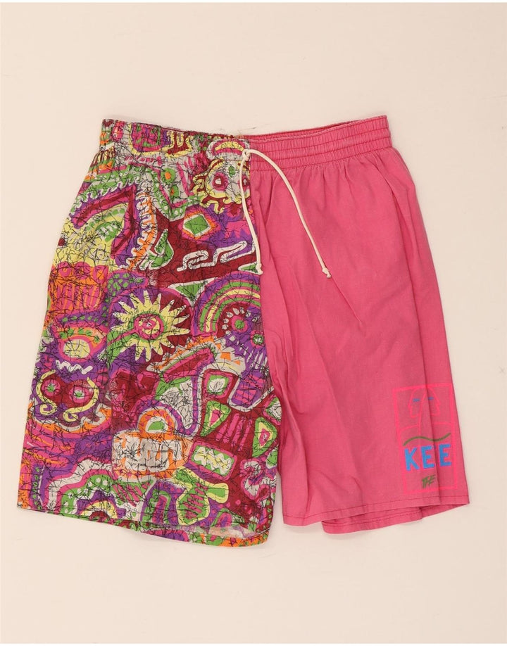Vintage badeshorts til mænd IT 48 Small Pink Bomuld