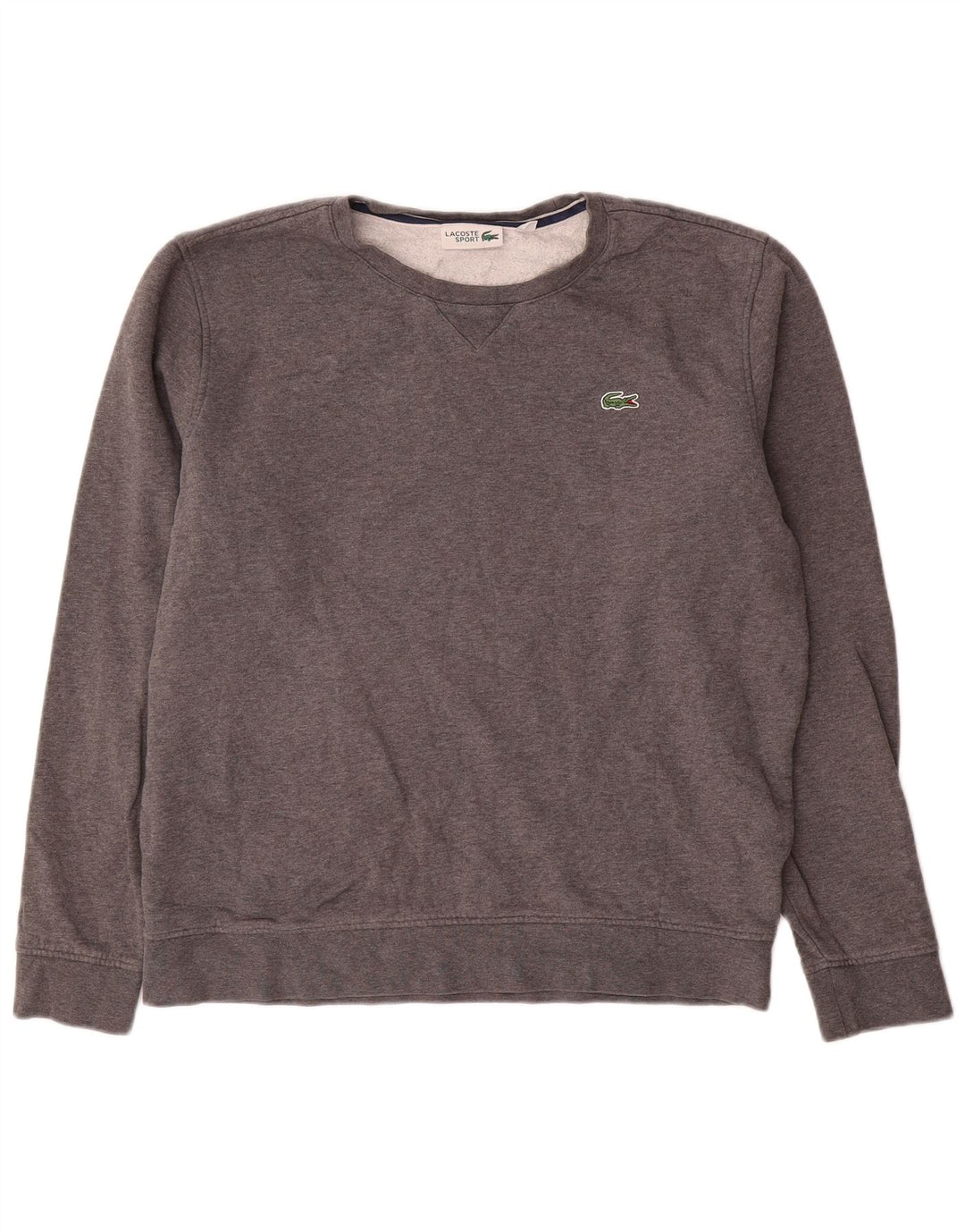 Lacoste Herre Sweatshirt Jumper Størrelse 5 Large Grå Bomuld