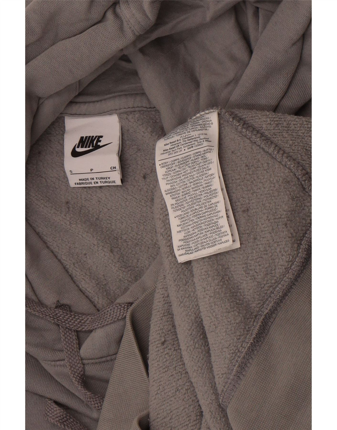 Nike grafisk hættetrøje til mænd, lille grå bomuld