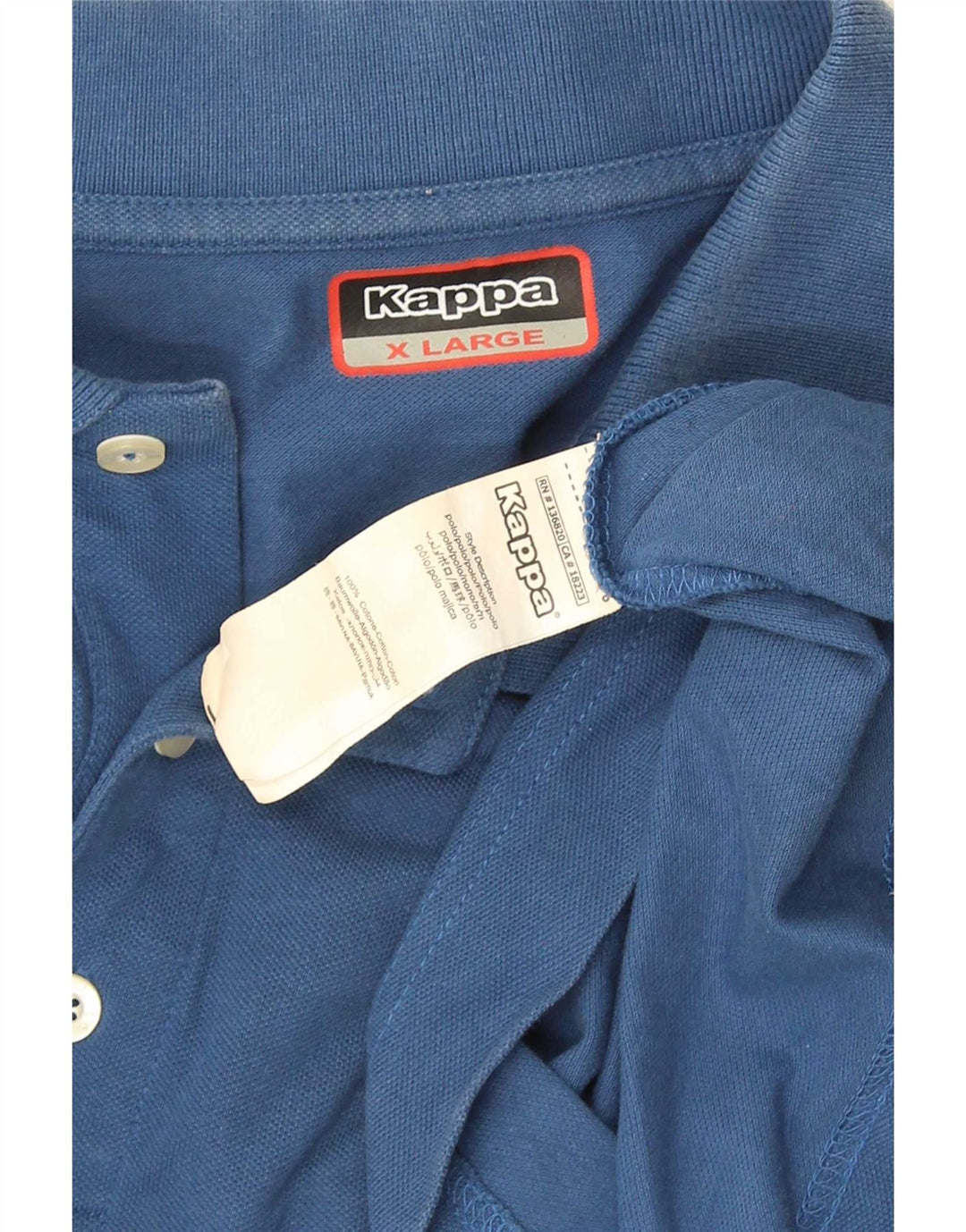 Kappa herre poloshirt XL blå bomuld