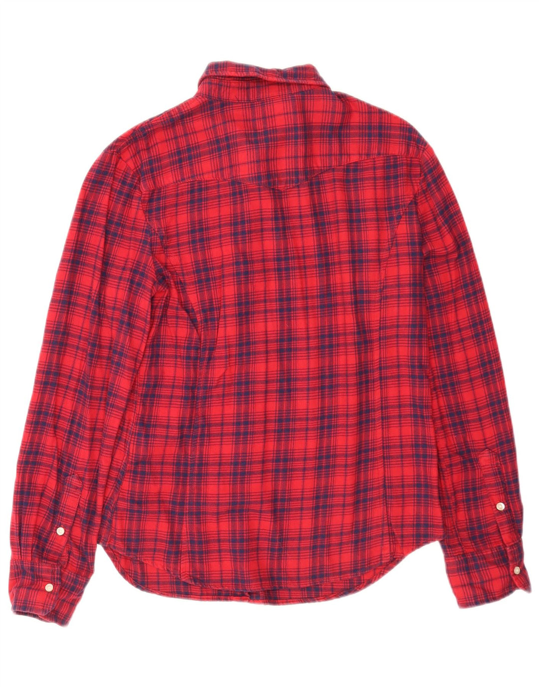 Levi's Dame Flanell Shirt UK 14 Stor rød ternet bomuld