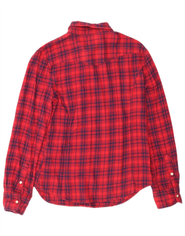 Levi's Dame Flanell Shirt UK 14 Stor rød ternet bomuld