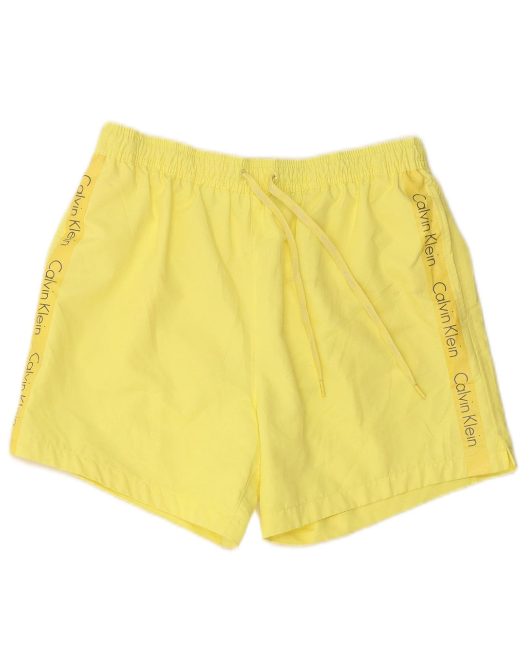 Calvin Klein Grafiske svømmeshorts til kvinder UK 12 Medium Gul Polyester