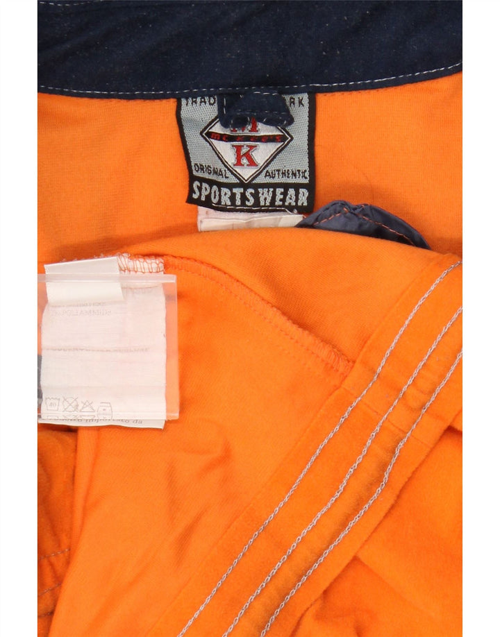 MC Kee's Herre Windbreaker Jacket UK 38 Medium Orange Colourblock Polyester
