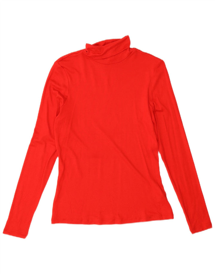 Marks & Spencer Womens Regular Fit Top Langærmet UK 10 Lille rød viskose