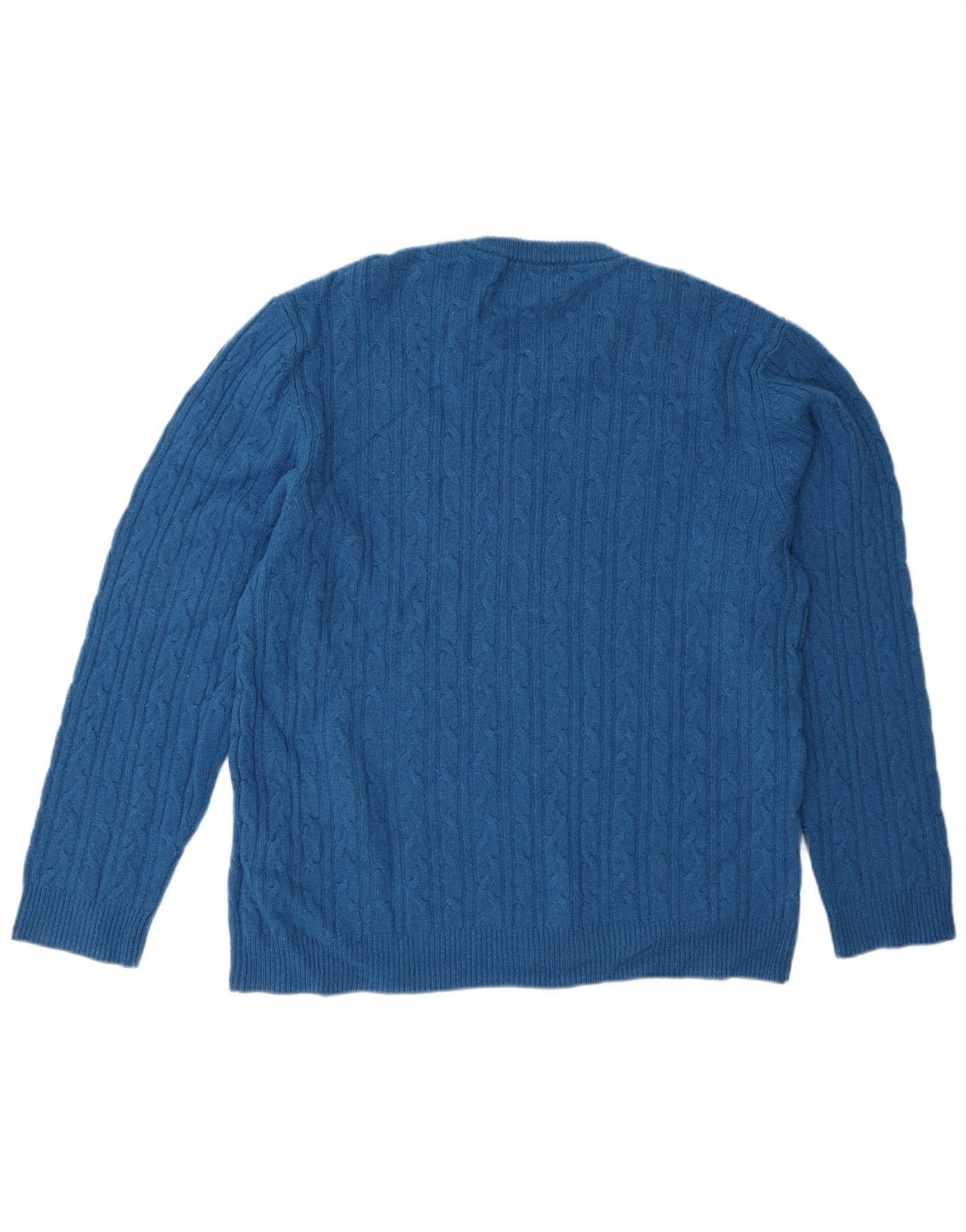 Marks & Spencer Herre Regular Fit Crew Neck sweater XL Blå lammeuld