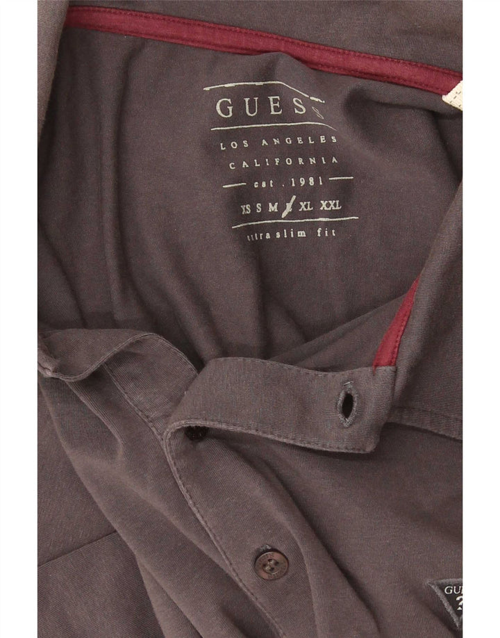 Guess Langærmet ekstra slim fit poloshirt til mænd, stor grå