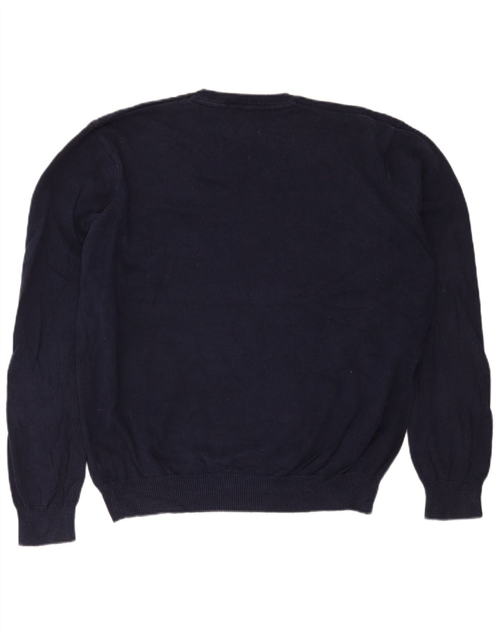 Marks & Spencer Herre V-hals sweater 2XL marineblå bomuld